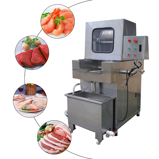 Brine injector machine for meat
